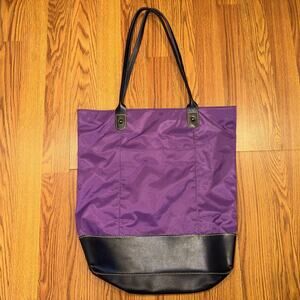 Wilson’s Leather Purple Tote Bag Zebra Print